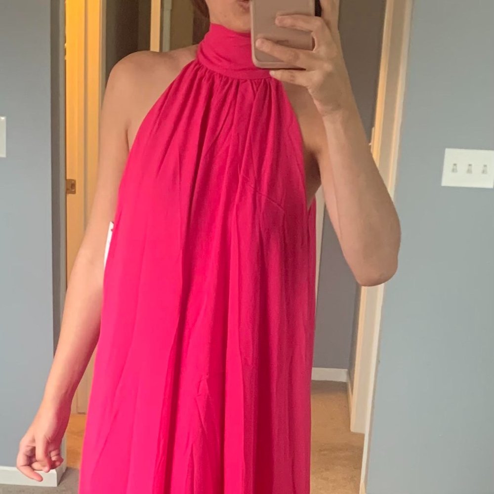 Red Dress She Is Magic Hot Pink Maxi Dress - Picture 2 of 4